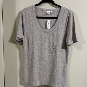 GAP Heather Gray Ribbed Tee